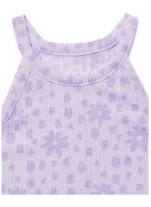 Wonder Nation Girls Purple Floral Halter Tank Top Size XL (14-16) NEW - Picture 1 of 3