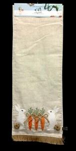 Cynthia Rowley Bunny Easter Holiday Kitchen Dining Table Runner Garden 14x72 - Picture 1 of 7