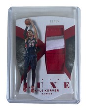 Kyle Korver Panini Luxe 2014-15 Die Cut Game Worn Patch NBA Card #’d/15 Hawks