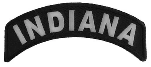 Indiana Patch Iron on State Rocker- 4x1.75 inch - P1441 - Picture 1 of 5