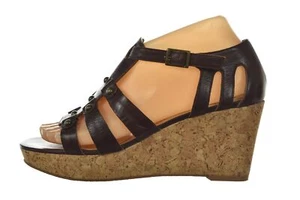 Enzo Angiolini Gild Womens Shoes Size 7 Brown Platform Wedges Sandal Heels - Picture 1 of 6