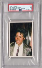 1987 Panini Smash Hits Collection #88 Sticker Card Michael Jackson PSA 🔥 POP 1