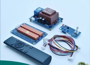 HiFi Fernbedienung Relais Widerstand Lautstärkeregler Standby Board + Netzteil Platine - Bild 1 von 3