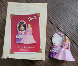Hallmark Keepsake 2003-SPECIAL MEMORIES Barbie Photo holder Ornament USED w/ BOX - Picture 1 of 10