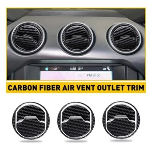 Cubierta de salida de aire de ventilación de fibra de carbono 9 piezas decoración para Ford Mustang R 2015-20 - Imagen 1 de 12