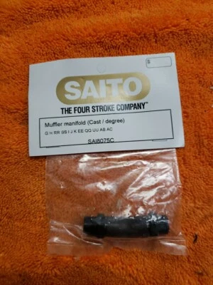 Saito parts - SAITO muffler Manifold (Cast/degree) - part SAI8075C - New! - Image 1 of 4