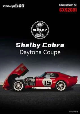 Fine Works Escala 1/64 Shelby Cobra Daytona Cupé Diecast Coche de Juguete Modelo Regalos Nuevo Foto 1 de 4