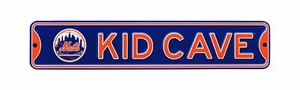 New York Mets MLB Metal Kid Cave 16" X 3.25" Sign - New - Picture 1 of 3