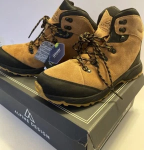Botas de cuero impermeables para hombre Alpine Design Trekker Hiker Vibram - Imagen 1 de 7