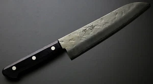 Yasuki Hagane Gingami #3 steel SUS405 stainless Clad Santoku Multi Purpose Knife - Picture 1 of 9