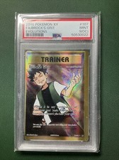 PSA 9 Mint Brock's Grit XY Evolutions 107/108 Pokemon Card ERROR MISCUT SHIFT OC