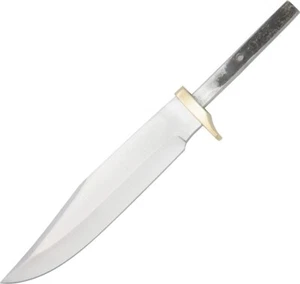Knifemaking Small Fixed Knife 6" Stainless Bowie Blade Brass Finger Guard 001 - Picture 1 of 3