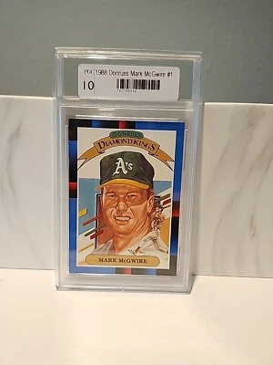 💎💎 1988 Donruss Super Diamond Kings #1 Mark McGwire 💎 GRADED FGC10 MINT 💎  - Image 1 of 2