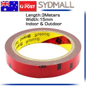 Cinta de doble cara 3M 15 mm 3 metros para uso automotriz puerta de tablero OZ - Imagen 1 de 3