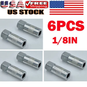 Heavy Duty 1/8 In. Npt Grease Gun Coupler Flat Nozzle (6-pack) US - Picture 1 of 11