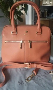 £220 NWOT MODALU PIPPA LEATHER DUSKY CORAL SALMON GRAB SHOULDER TOTE GRAB BAG - Picture 1 of 7