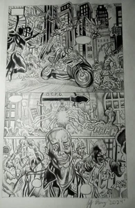 Robin Saves The City Drawing By Jeff Ewing - Picture 1 of 1