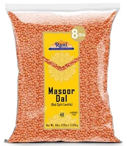 Rani Masoor Dal (Indian Red Lentils) Split Gram, 128oz (8lbs) 3.63kg, Bulk - Picture 1 of 9
