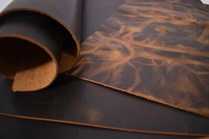 "Wild Crazy" Fettleder 1,6-1,8 mm brasil-braun Pull-Up-Leder Lederstücke #bfw - Bild 1 von 15