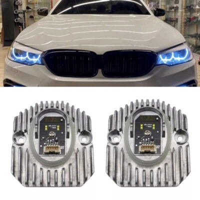 Ice-Blue Angel Eyes LED Modules For 2017 BMW G30 530i 540i G30 G31 F90 M5 M550i - Image 1 of 4