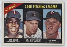 1966 Topps League Leaders Mel Stottlemyre Jim Kaat Mudcat Grant Sottlemyre HOF