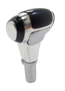 Perilla selectora de palanca de cambios de aluminio y cuero negro Porsche Cayenne 958 E2 2010-18 - Imagen 1 de 11