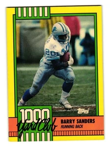 Topps 1990 1000 yd. Club #3 Barry Sanders Detroit Lions - Imagen 1 de 2