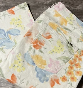 Lauren Ralph Lauren Modern Straight Ankle High Rise Floral Jeans Size 16 (37x29) - Picture 1 of 11