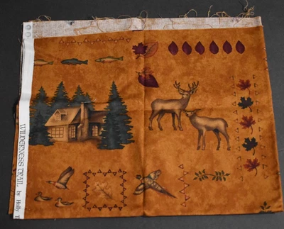 WILDERNESS TRAIL holly taylor MODA novelty cotton fabric FQ moose bear cabin - Image 1 of 4