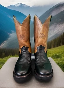 Chippewa Cowboy Boots Men's 7.5 EE Round Toe 29329 Brown, 12” - Picture 1 of 12