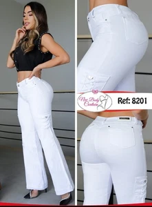 Flared Jeans Bon Bon Up Levanta cola colombianos butt lifter high waist 8201 - Picture 1 of 6