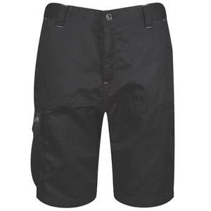 Regatta Mens Work Shorts Cargo Black 6 Pockets Hardwearing Water Repellent 36" W - Picture 1 of 6