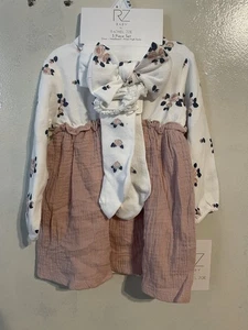 Rachel Zoe Mädchen dreiteiliges Outfit Größe 6-9 Monate Blumenkleid - Bild 1 von 6