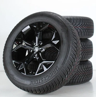 Seat Tarraco 5FJ Winterräder Alufelgen 17 Zoll schwarz Felgen 5FJ0714970 - Bild 1 von 4