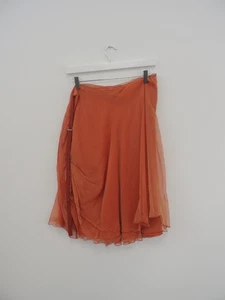 Toni Gard Knee Length Asymetrical Orange Skirt- Size UK12 - Picture 1 of 5