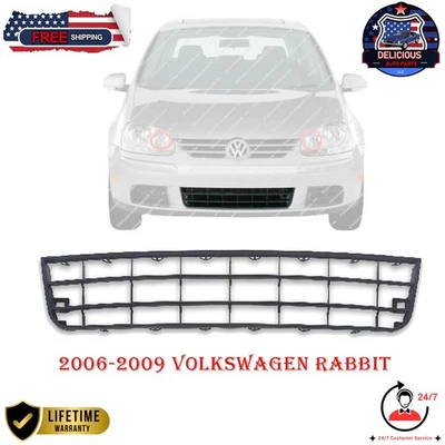 OEM Replaces Bumper Grille For 2006-2009 Volkswagen Rabbit Center Textured Black Foto 1 de 4