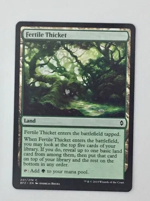MTG Fertile Thicket Land 237/274 Battle for Zendikar Rocha 2015 Wizards Coast - Image 1 of 4