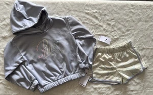 PUMA Athleticwear Little Girl's Hoodie & Shorts Outfit, 2-Piece Set - Picture 1 of 7