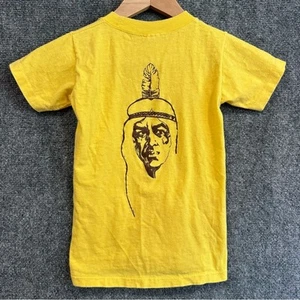 Vintage kids shirt SM 6-8 Cherokee Indian native camp summer unisex - Picture 1 of 8