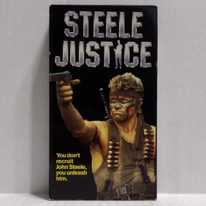 Steele Justice 1987 VHS Martin Kove Paramount Atlantic Releasing Rated R Action - Picture 1 of 10