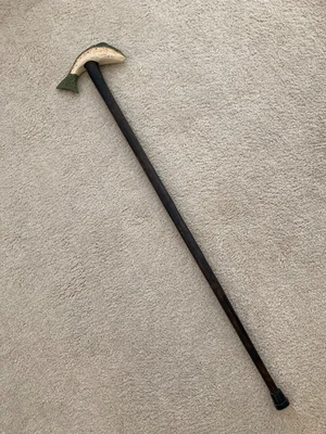 Bastón/caña de madera vintage TRUCHA (pescado), tallado a mano Foto 1 de 3