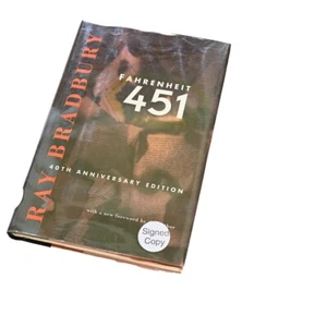 Fahrenheit 451 SIGNED Ray Bradbury FIRST PRINT 1993 HC 40th Anniversary Edition - Picture 1 of 10