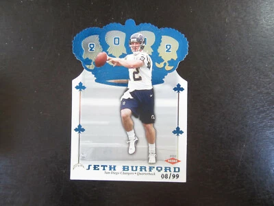 2002 Crown Royale Blue # 205 Seth Burford Card  8/99 San Diego Chargers Cal-Poly - Image 1 of 2