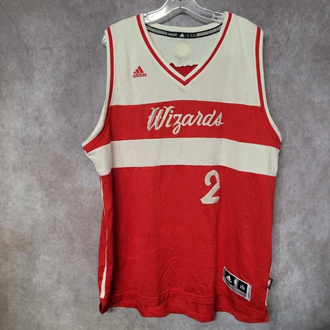 Rare 2015 Adidas Washington Wizards John Wall #2 Christmas Jersey Mens 2XL Cover