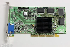 DELL 1D732 ATI AGP RAGE 128 PRO GRAPHICS VIDEO CARD WITH WARRATNY - Picture 1 of 3