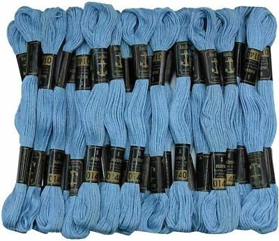 Anchor Thread Stranded Cotton Skiens Embroidery Hand  LiteBlue A 8m 25 Pcs  - Image 1 of 3