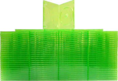 (100) Xbox 360 Translucent GREEN Empty Game Boxes Cases X-Box Disc #VGBR14XBOX - Image 1 of 2