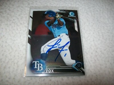 2016 BOWMAN CHROME RC LUCIUS FOX AUTOGRAPH SIGNED AUTO #BDC-200 TAMPA BAY RAYS - Image 1 of 4