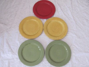 Pfaltzgraff Sedona-Nuances of Red, Gold & Sage -Set of 5 Dinner Plates 11 3/4" - Picture 1 of 24