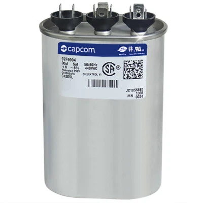 Capcom Capacitor Dual Oval 30/5 uf MFD 440 volt Fits GE Genteq Z97F9994 97F9994